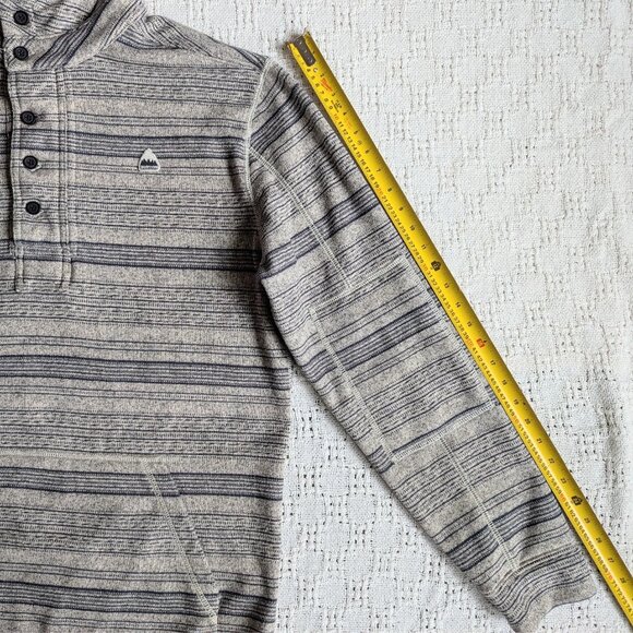 BURTON Hoodie Men's L Gray Pullover Kangaroo Pocket Snowboard - Picture 7 of 8